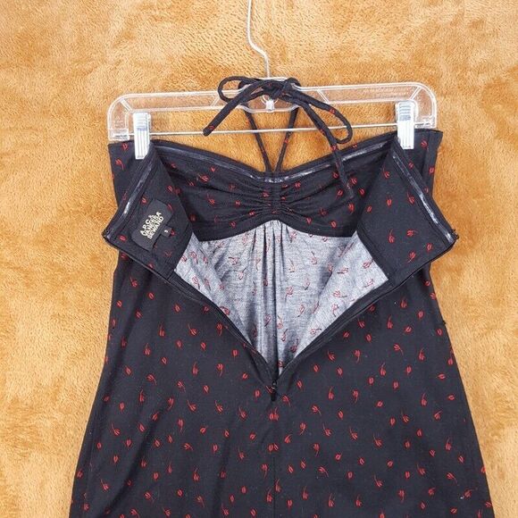 APC VANESSA SEWARD Womens Dress Small Black Floral Halter Midi Sundress - Picture 3 of 8